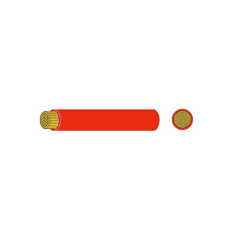 Red Thinwall Cable 1.0mm2 - 50m