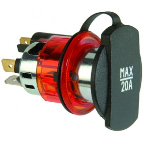 12v Power Socket - Red Illumination