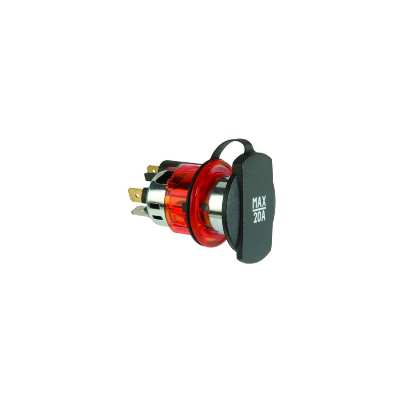 12v Power Socket - Red Illumination